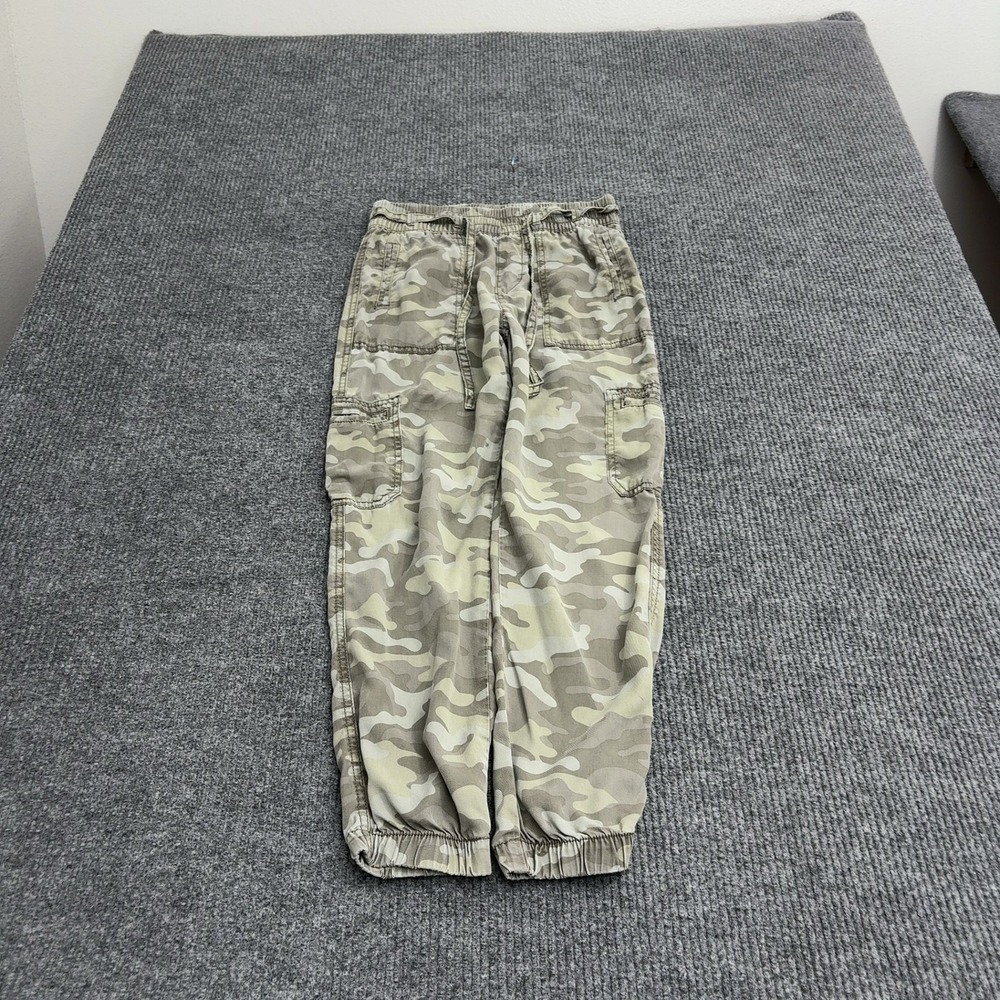 American Eagle Jogger Pants Womens XS Green Lyocell Camo Cargo Utility Casual